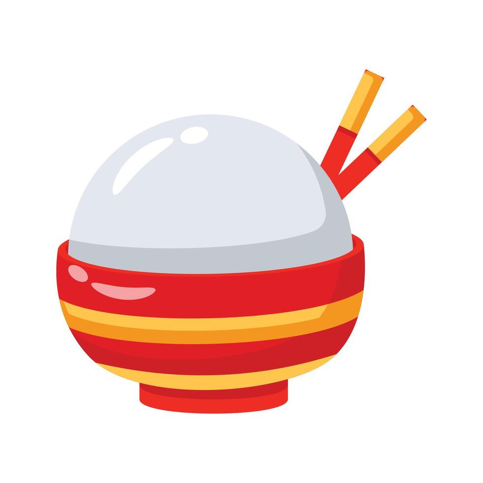 Get your hold on this trendy icon of rice bowl in editable style vector