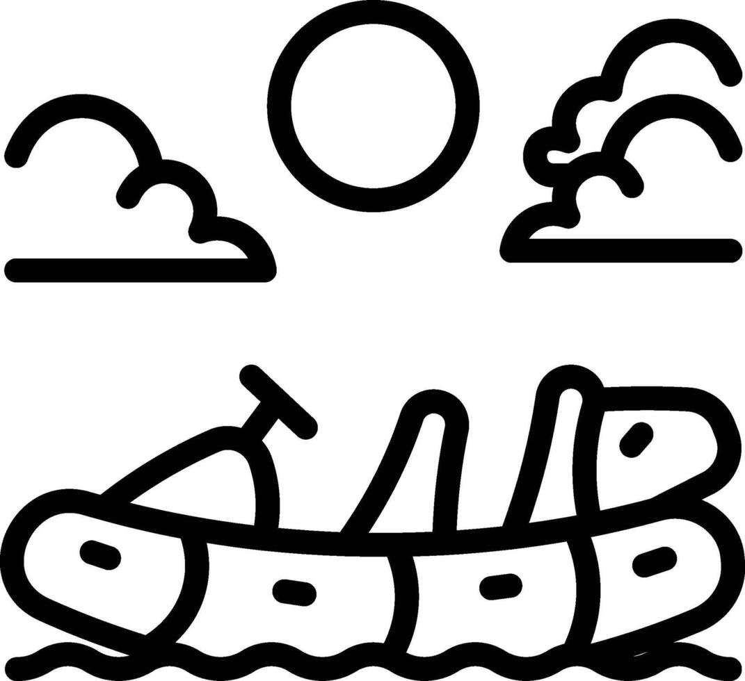Dinghy Icon. Inflatable Boat Icon vector
