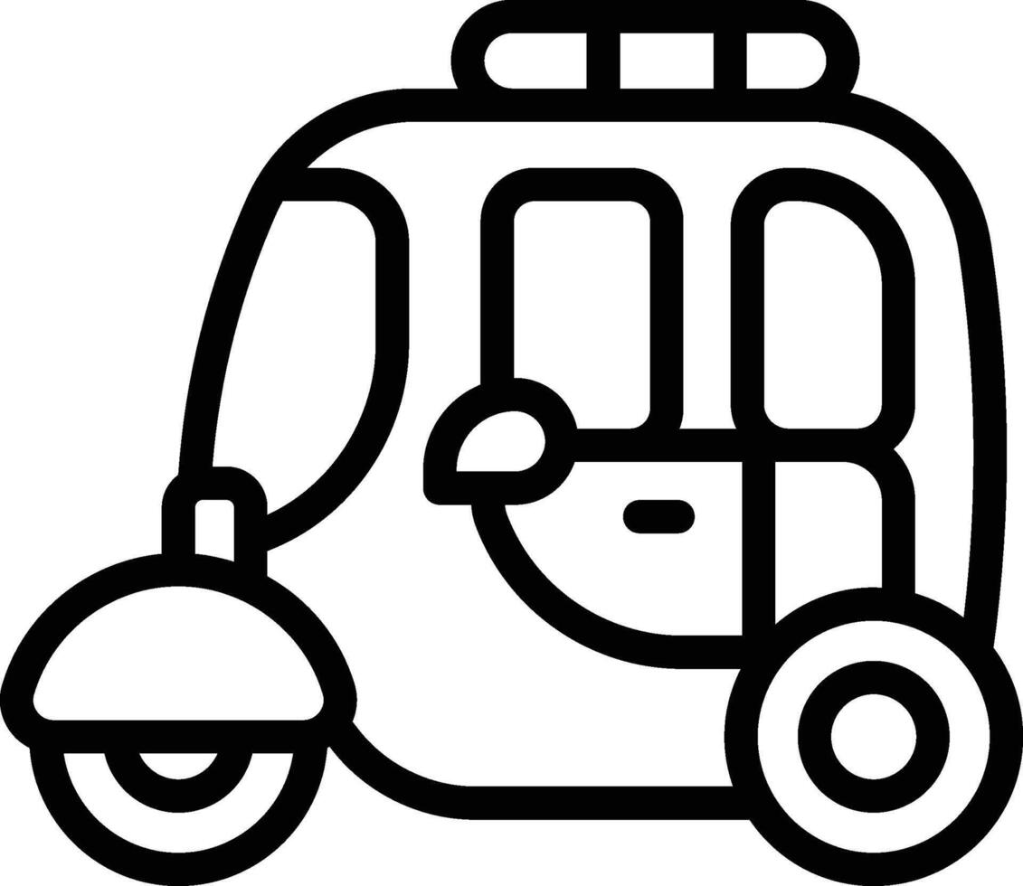 Rickshaw Icon. Tuk Tuk Icon vector