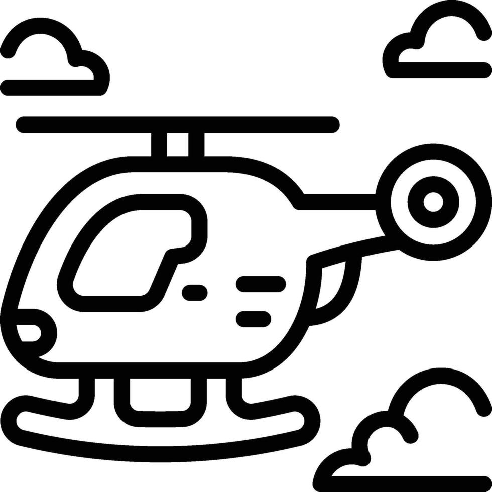 Helicopter Icon. Private Helicopter Icon vector