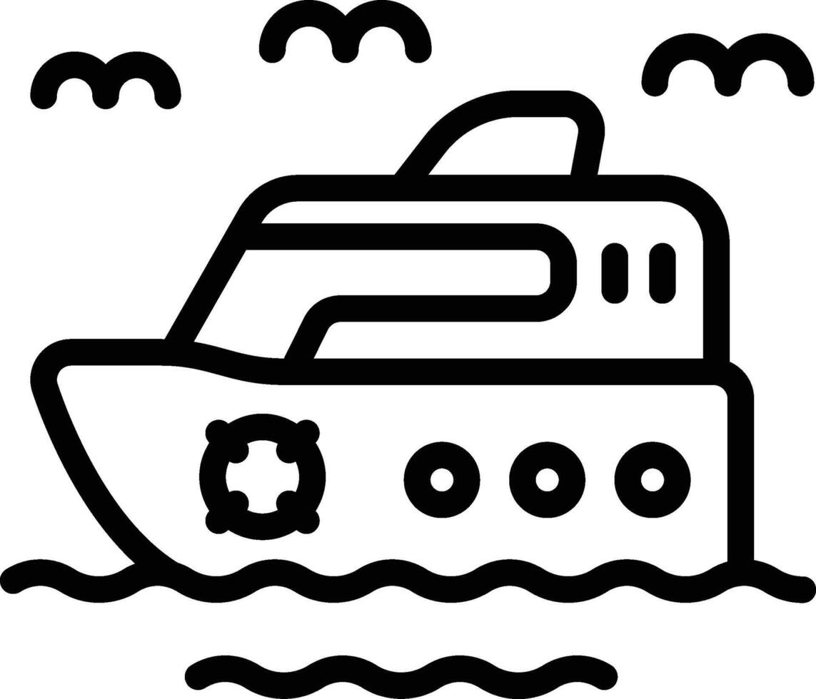 Yacht Icon. Luxury Yacht Icon vector