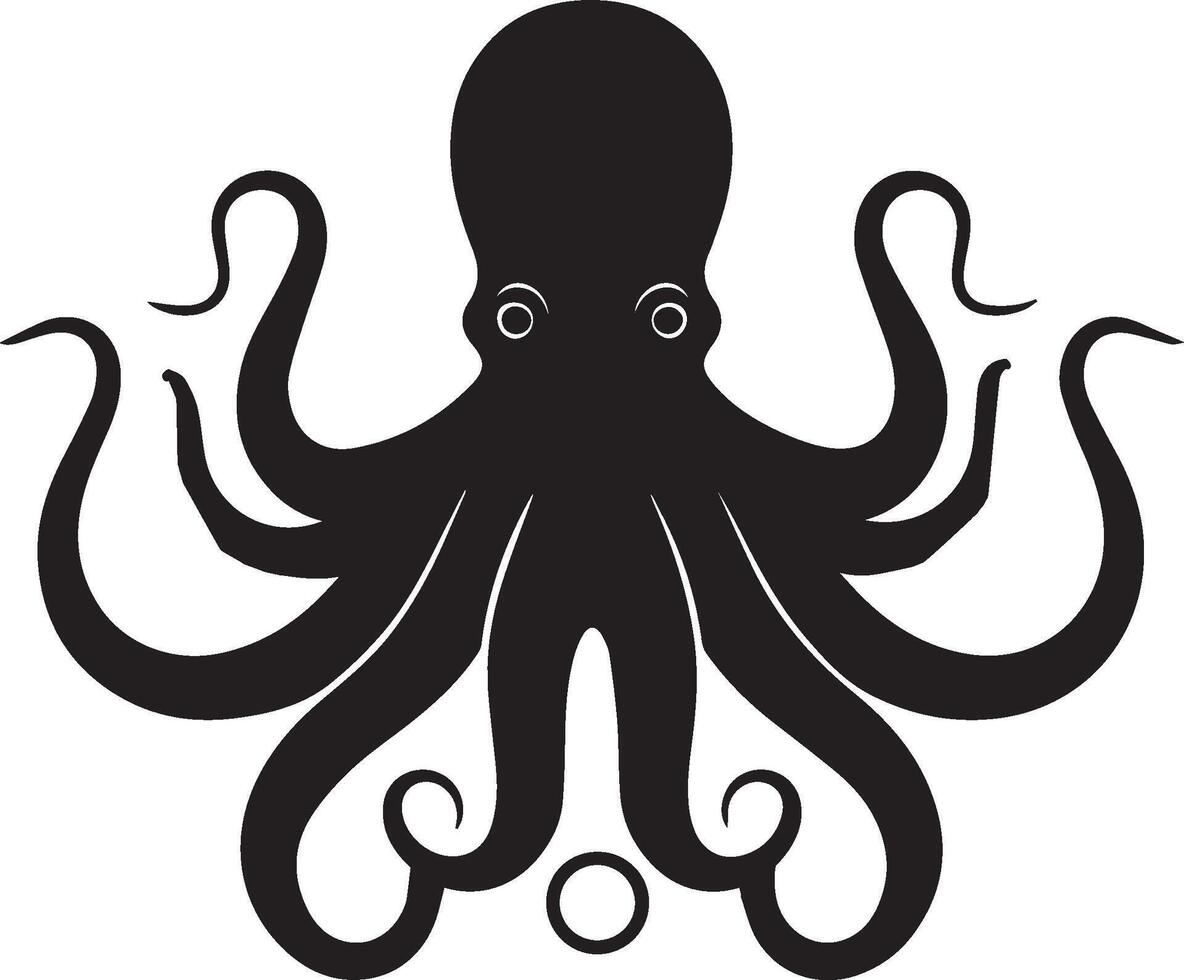 Octopus line art drawing Simple design vector