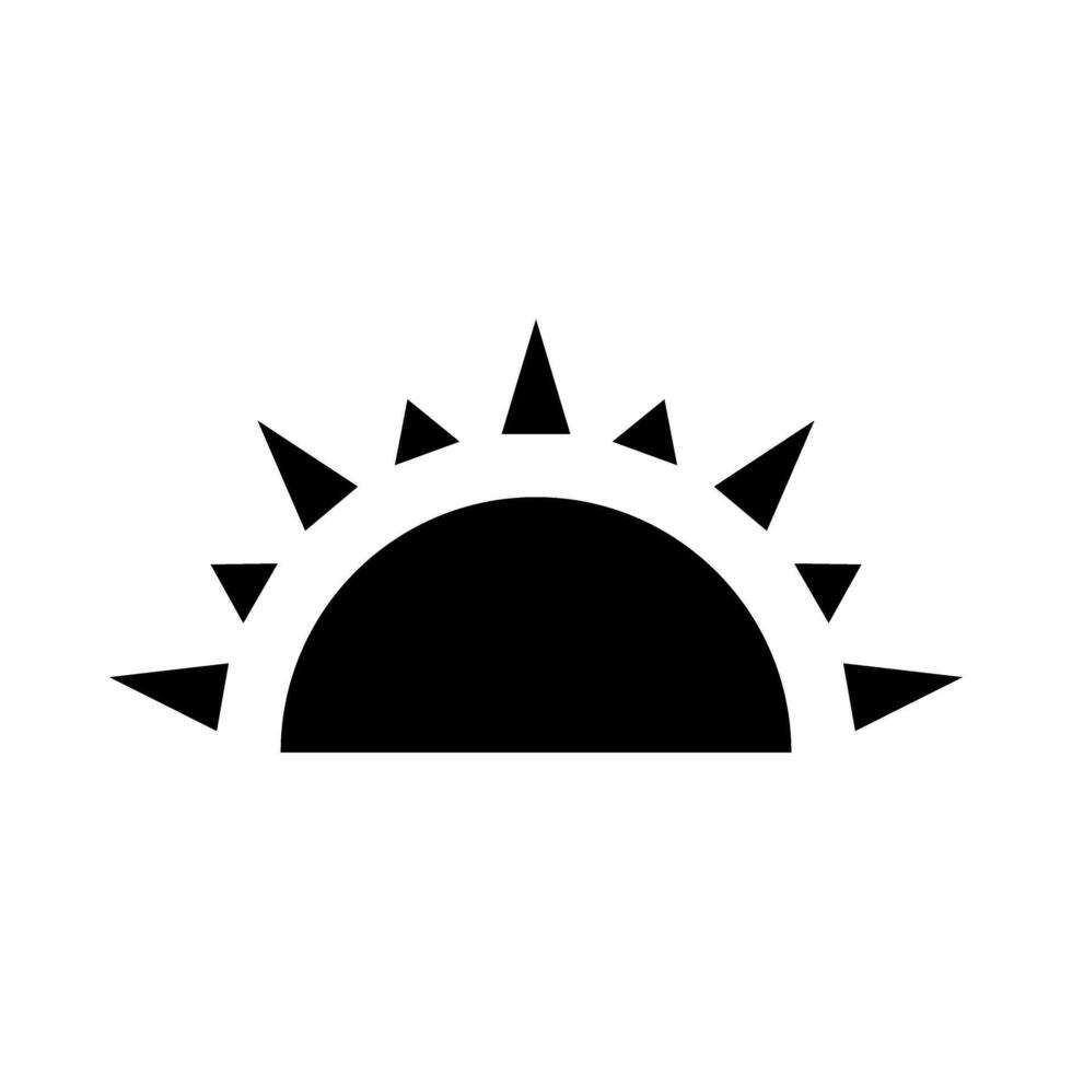 Sun icon . Sunset sign. Graph symbol for travel and tourism web site and apps design, logo, app, UI vector