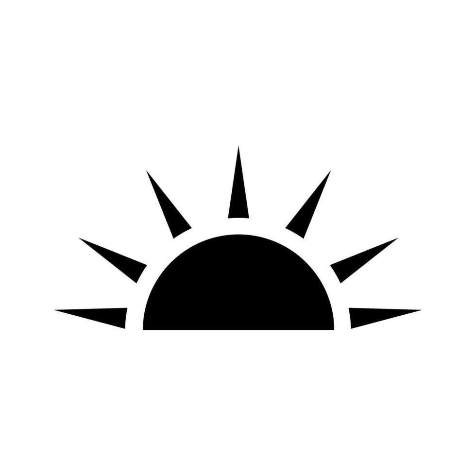 Sun icon, illustration. Flat design style. vector