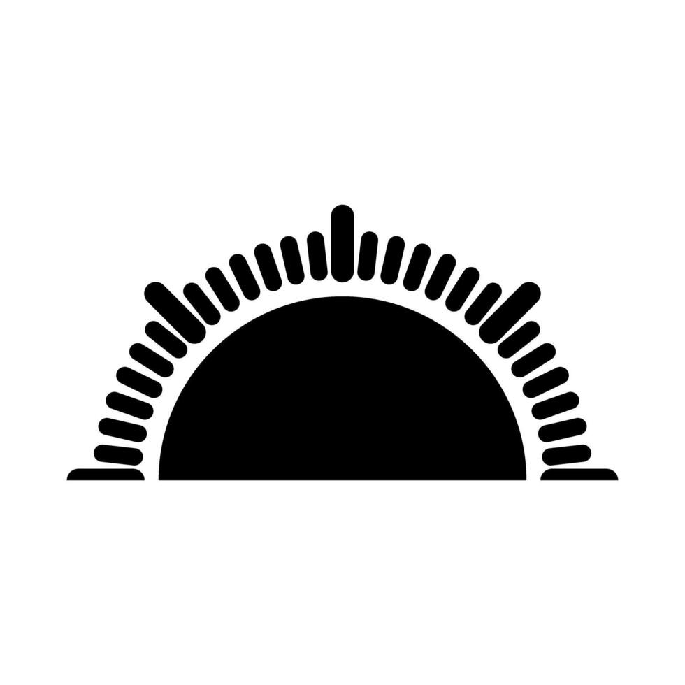 sunset icon over white background, silhouette style concept, illustration vector