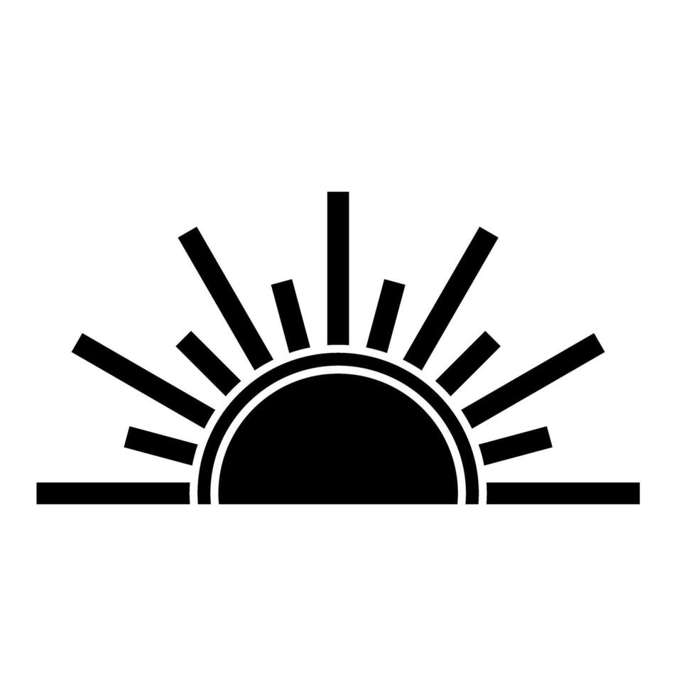 Sunrise icon. Simple illustration of sunrise icon for web design isolated. vector