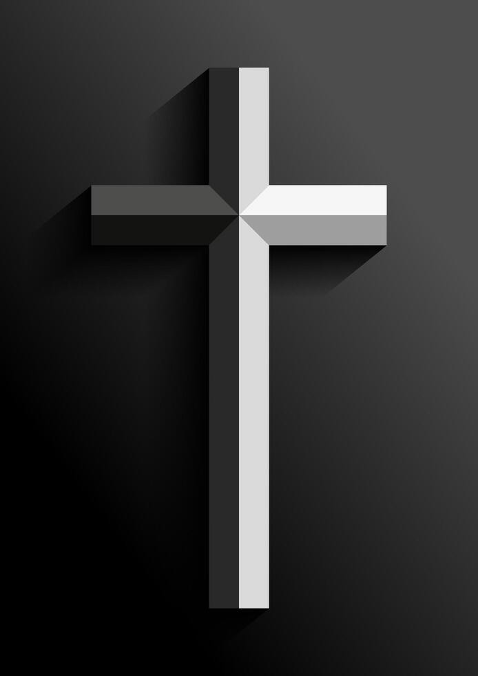 Modern religious background with cross design vector