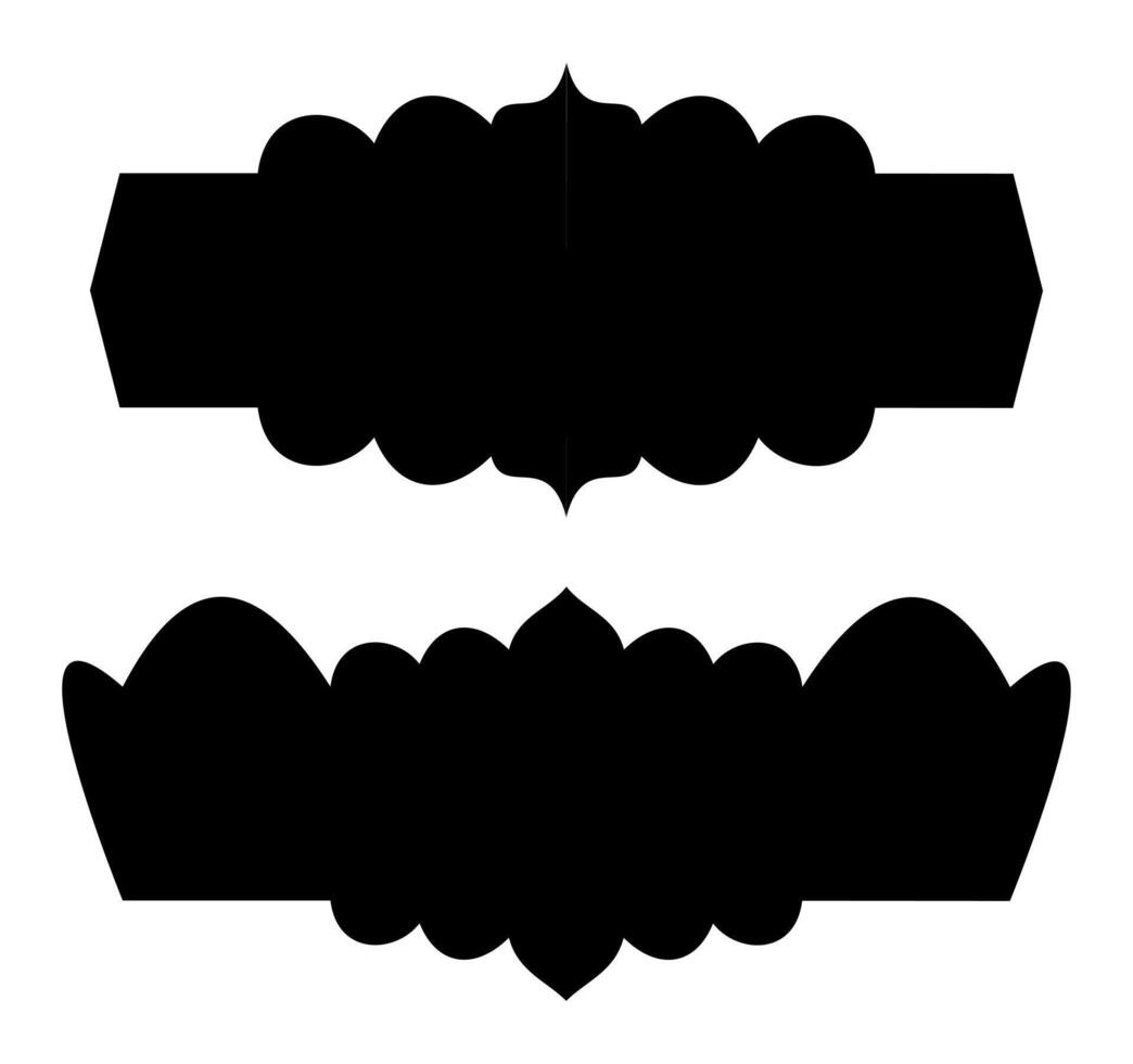 Islamic sticker label oriental style objects of Arabic shapes, windows and arches. vector
