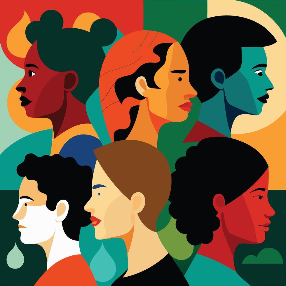 black history month Unity and Diversity vector