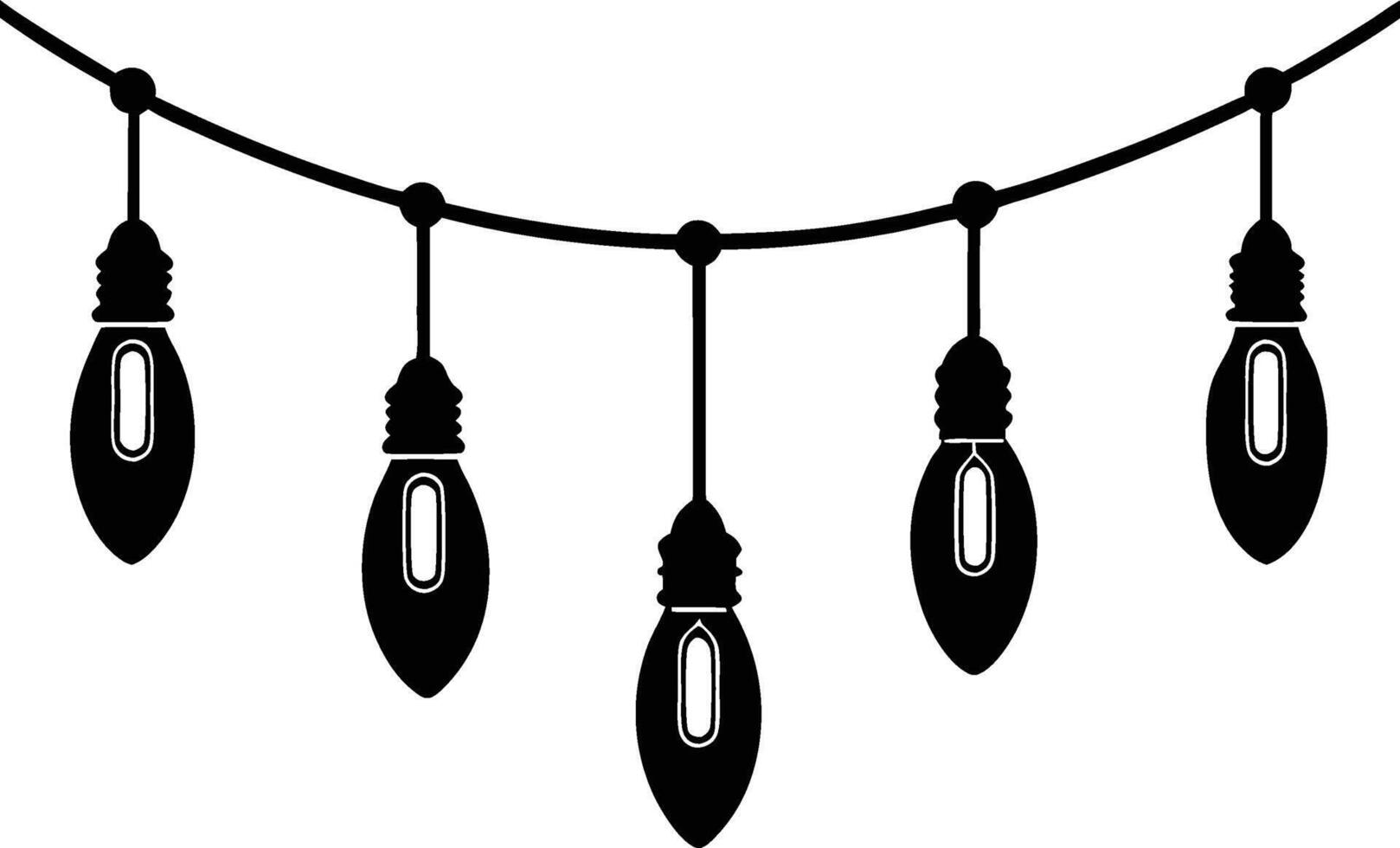 Festoon light silhouette illustration vector