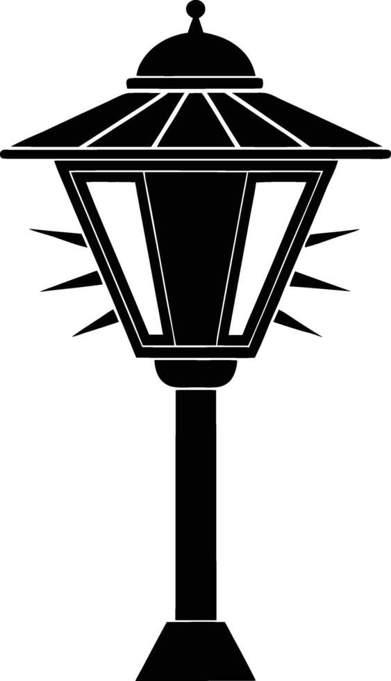 Street light silhouette illustration vector