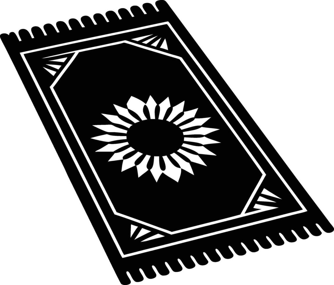 Outdoor rug silhouette illustration. vector