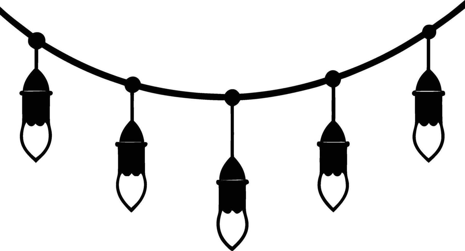 Beautiful light silhouette illustration vector