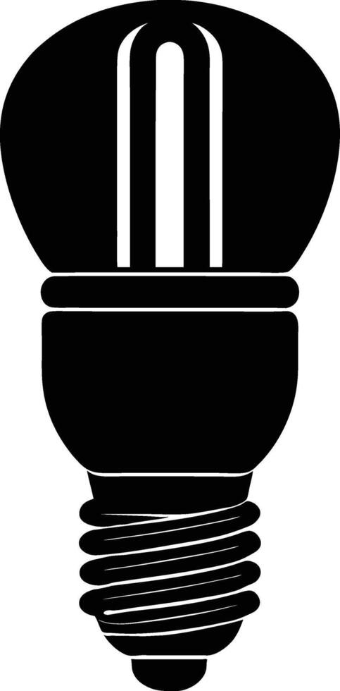 Compact fluorescent lamp cfl silhouette illustration vector