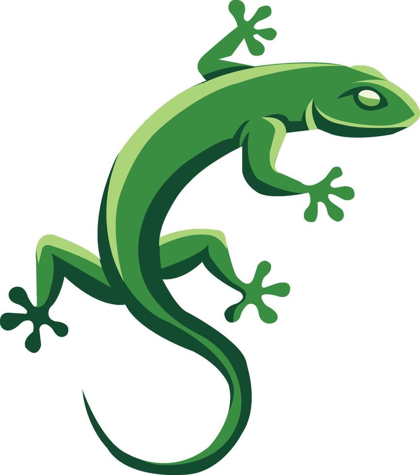 Green Gecko Illustration vector