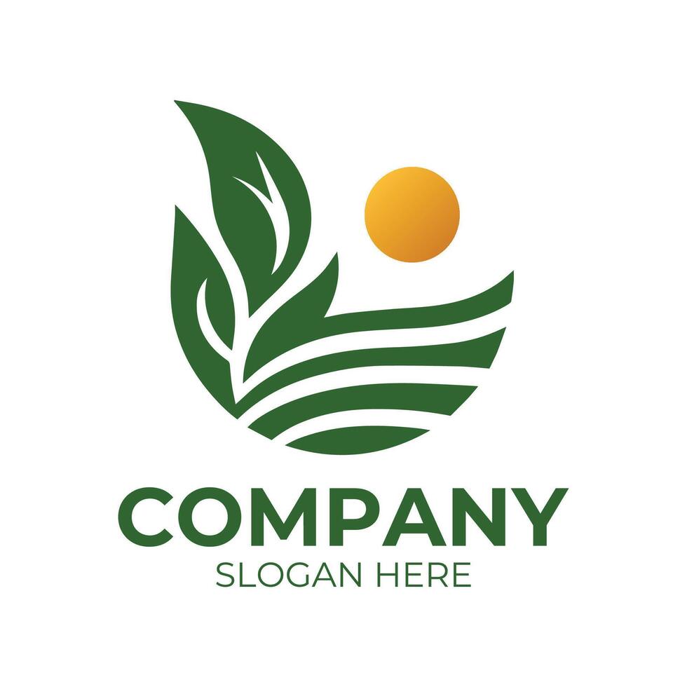 company logo for organic, leaf vector
