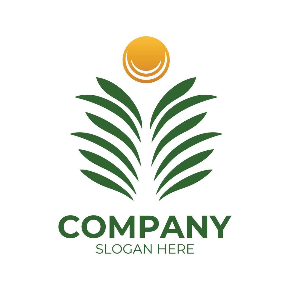 leaf logo for a company vector