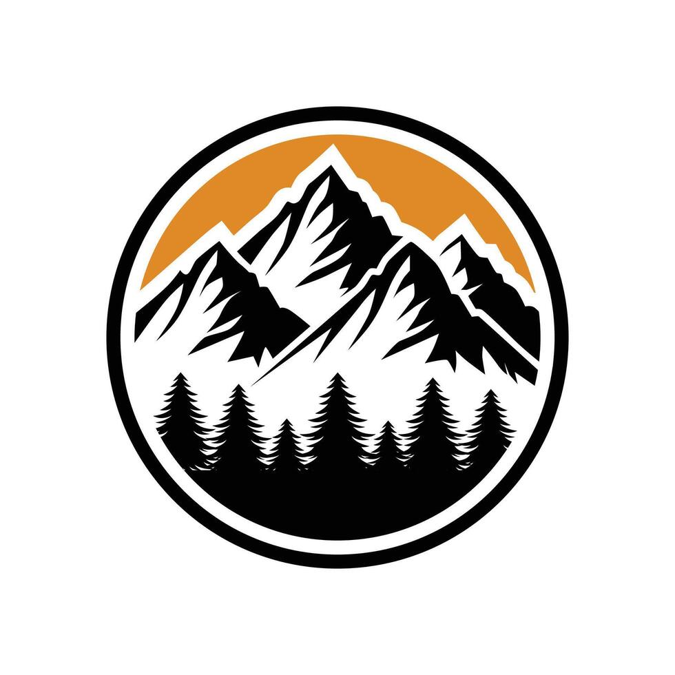 Mountain Logo Clip Art Design EPS vector