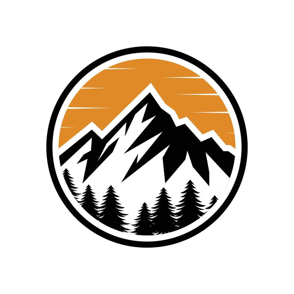 Mountain Adventure Logo Design Template EPS vector