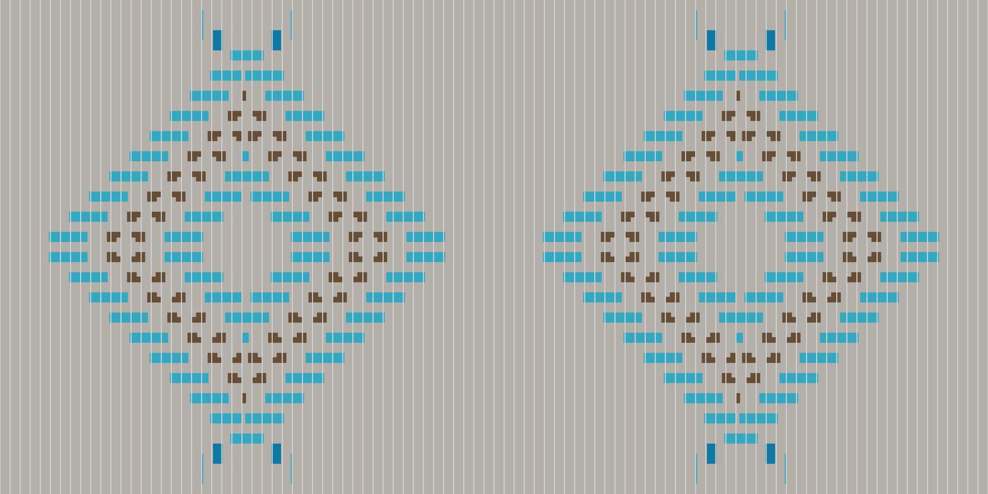 Abstract Ethnic Pattern Sweaterfolk Embroidery, Aztec Geometric Ornament Print. Design for Carpet, Wallpaper, Clothing, Wrapping, Fabric vector