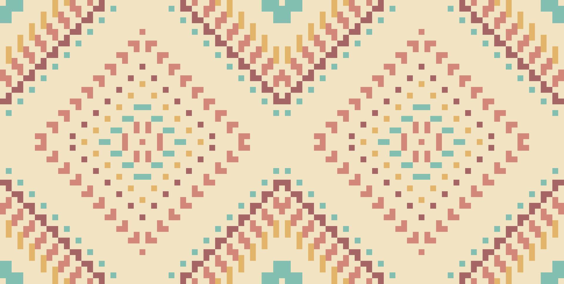 Textile Background Korean Traditional Pattern Meaningfolk Embroidery, Aztec Geometric Ornament Print. Design for Carpet, Wallpaper, Clothing, Wrapping, Fabric vector