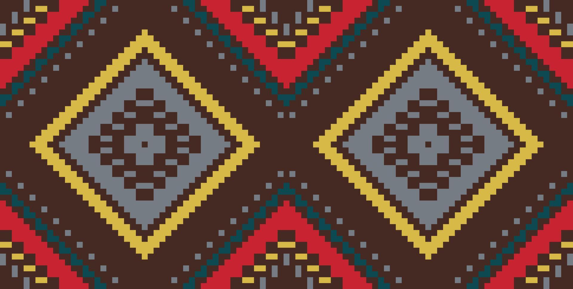 Persian Korean Traditional Patternfolk Embroidery, Aztec Geometric Ornament Print. Design for Carpet, Wallpaper, Clothing, Wrapping, Fabric vector
