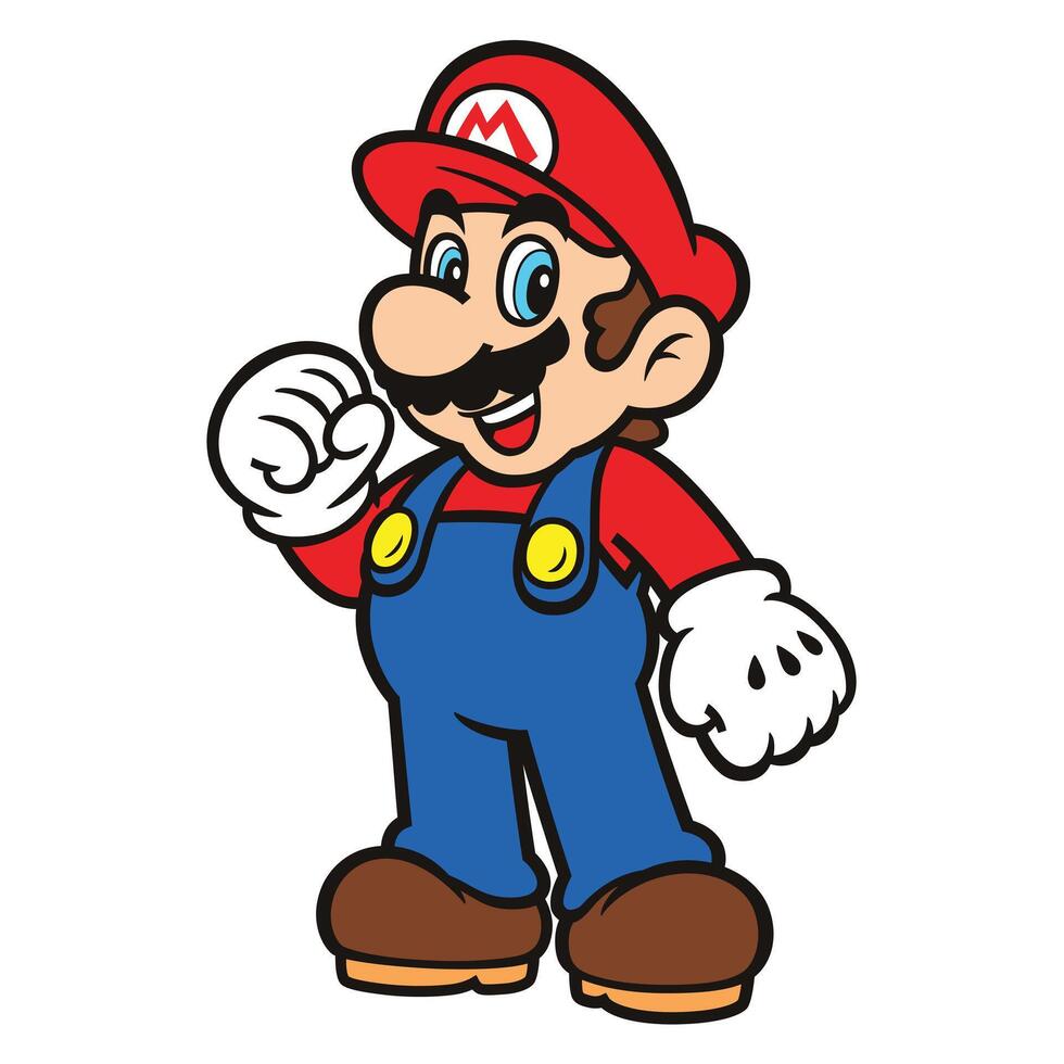 Super Mario Bros Standing Pose vector