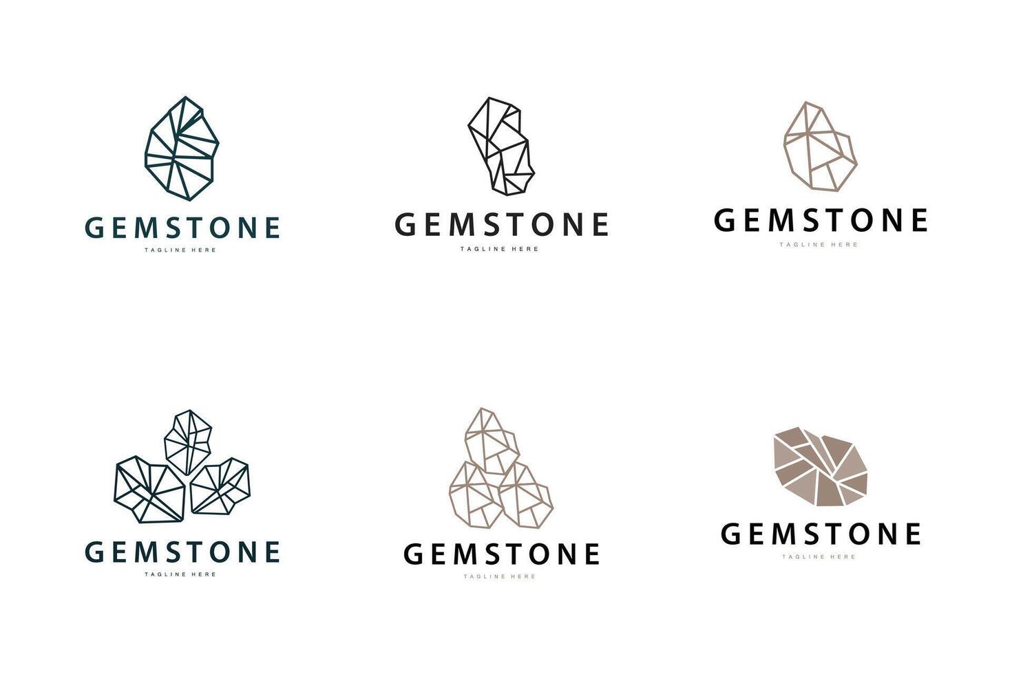 Gemstone Logo Stone Template vector