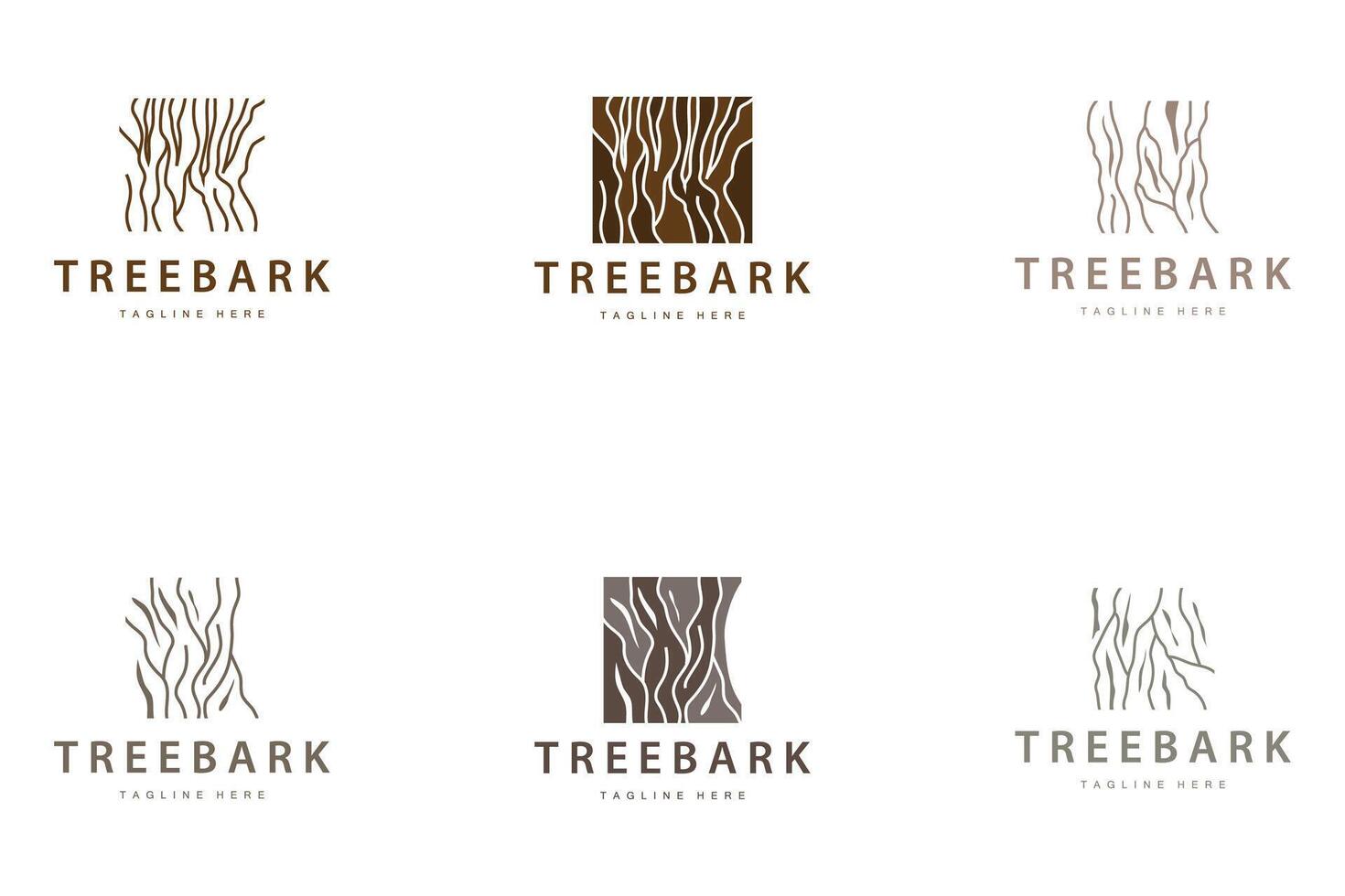 Wood logo design structure layers forest tree bark template bundle set collection vector