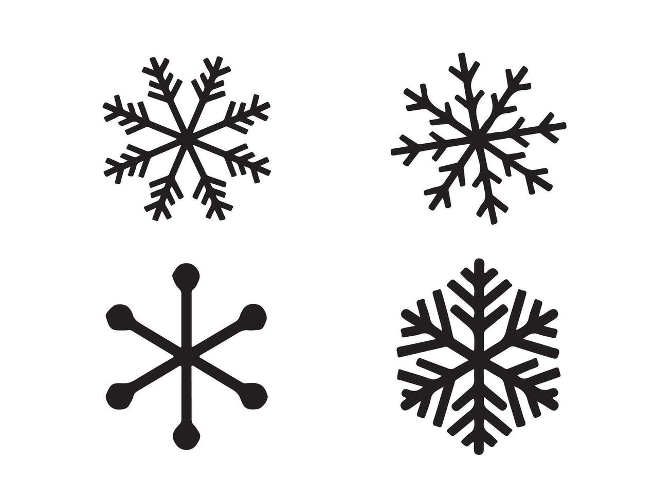 Set of Snowflakes Christmas design. Snowflakes icons. White Snowflake. Snowflakes template. Snow winter. Snowflakes icons. vector