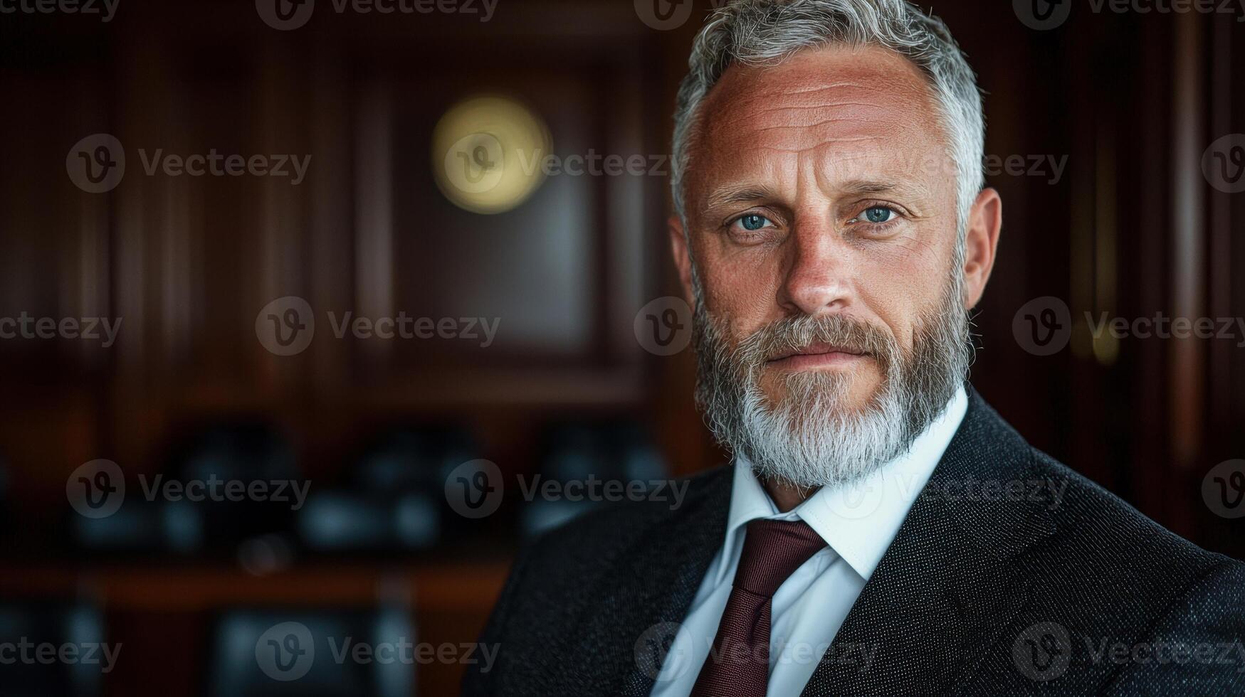 Portrait of a confident businessman in a modern office. photo