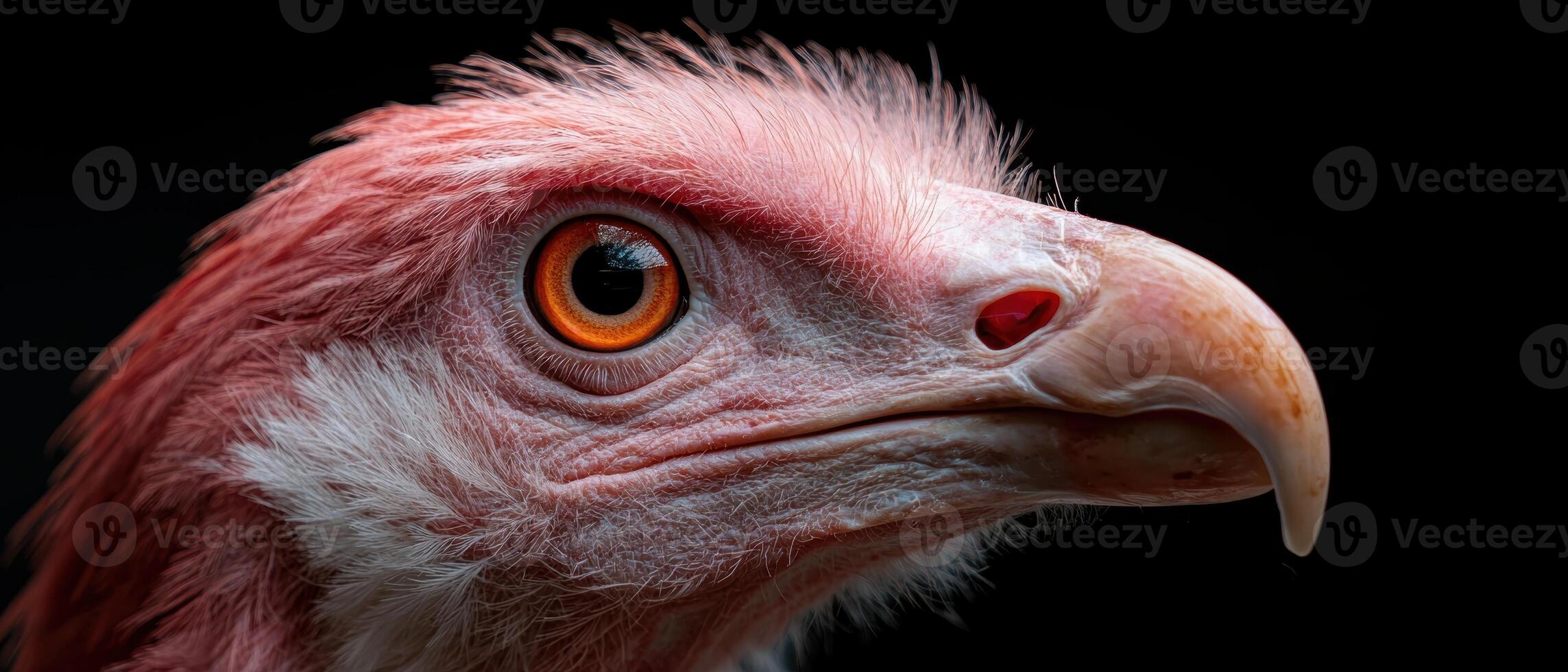 Close up of a red headed vultures head and eye photo
