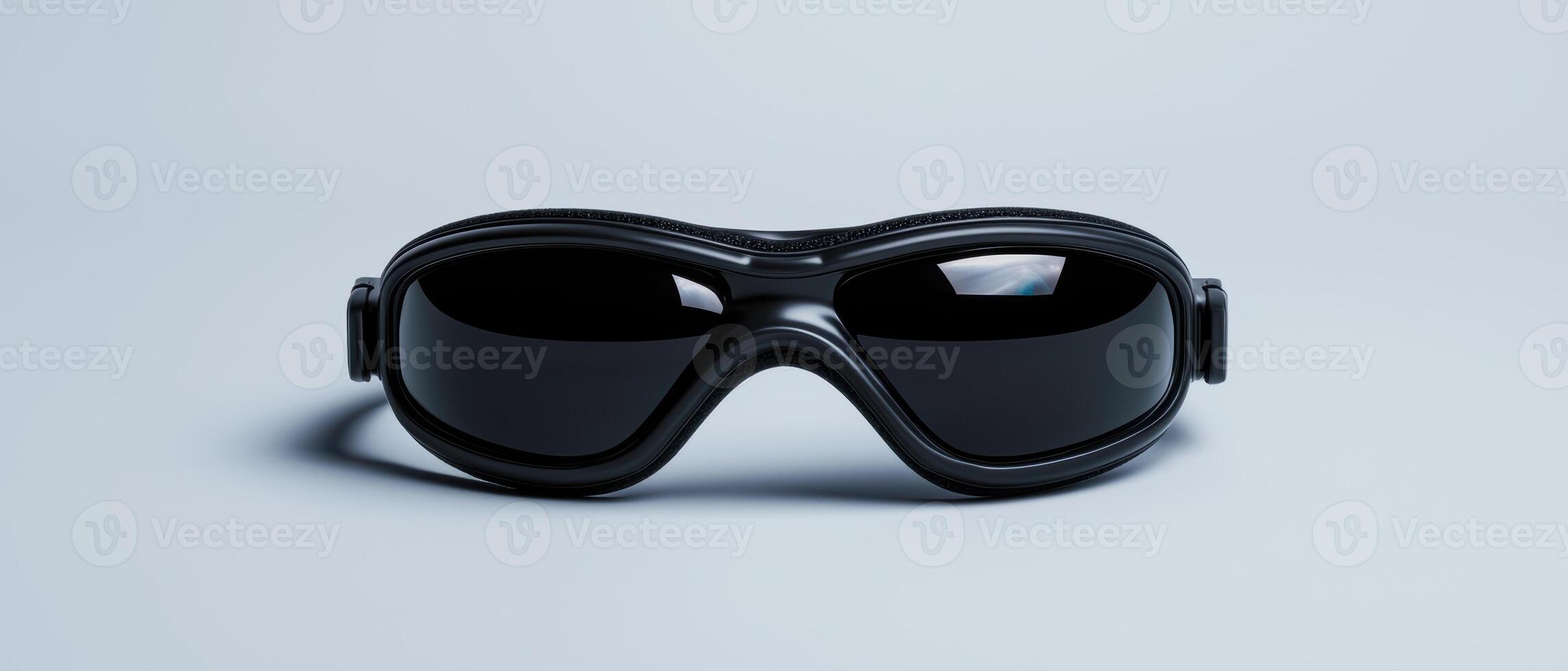 Black safety glasses with protective lenses photo