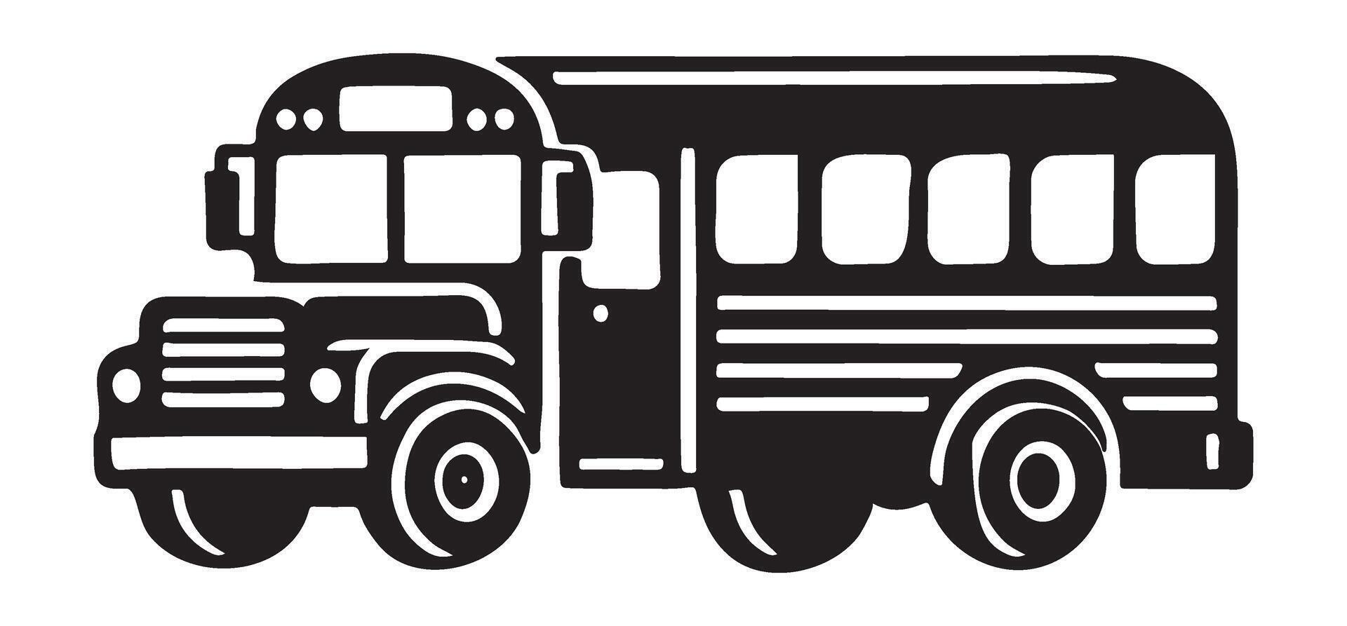 Classic Yellow School Bus Silhouette A Simple Design vector