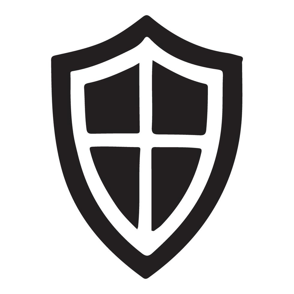 Medieval Shield Silhouette Illustration vector