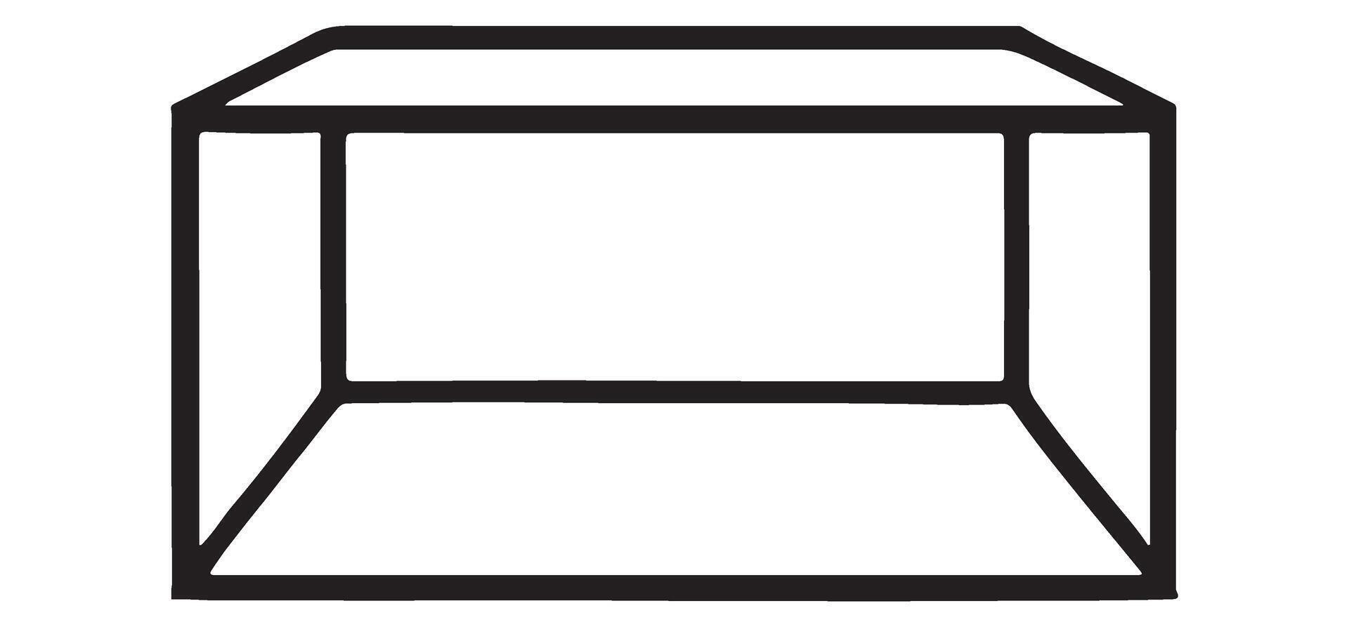 Simple Black Silhouette Outline of a Box vector