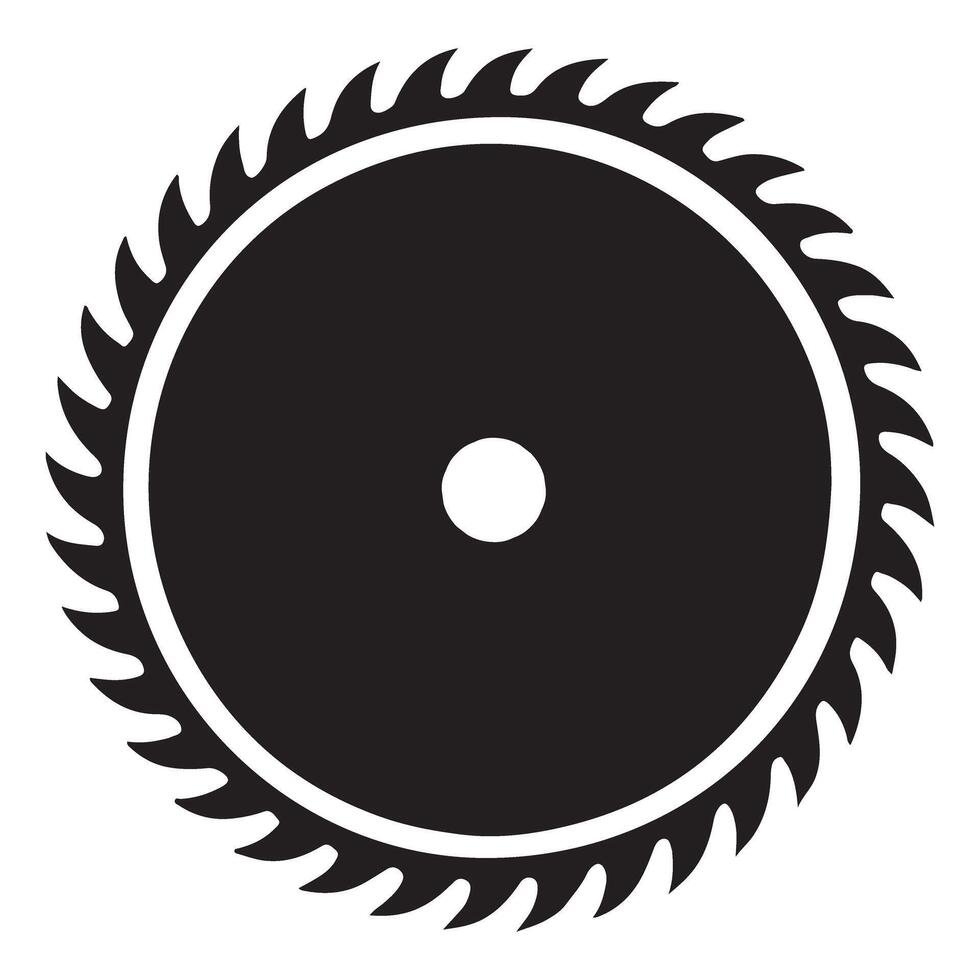 Circular Saw Blade Silhouette Illustration Tool vector