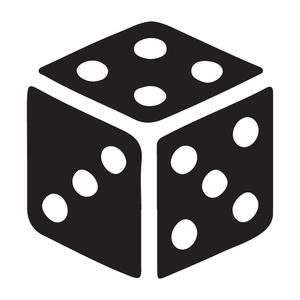 Silhouette of a Single Die Illustration vector