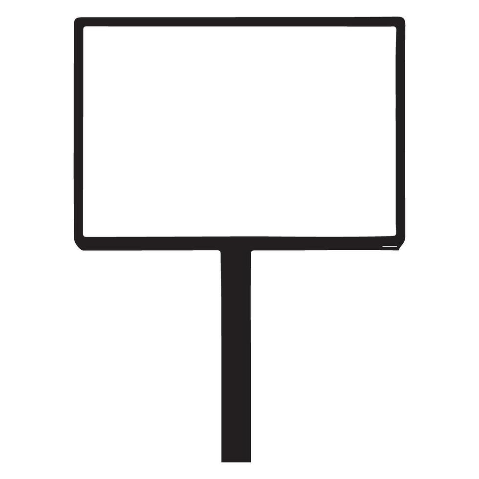 Blank Billboard Signpost Silhouette Illustration vector