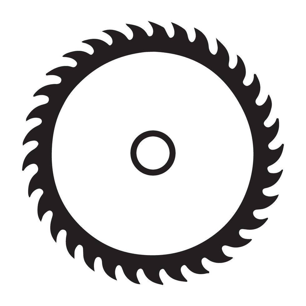 Circular Saw Blade Silhouette design vector