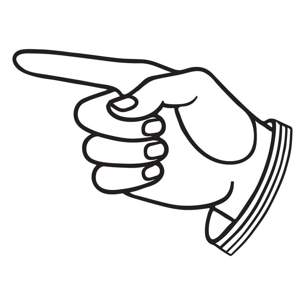 Hand Pointing Right Illustration vector