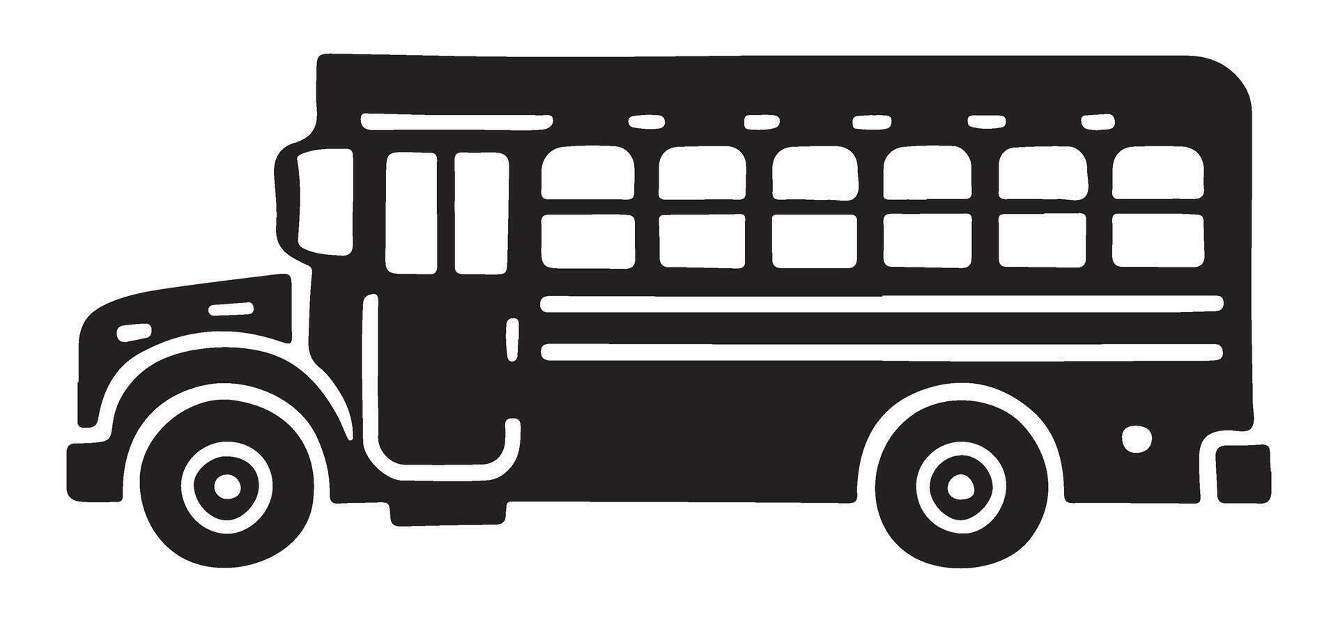 School Bus Silhouette Illustration for Design vector