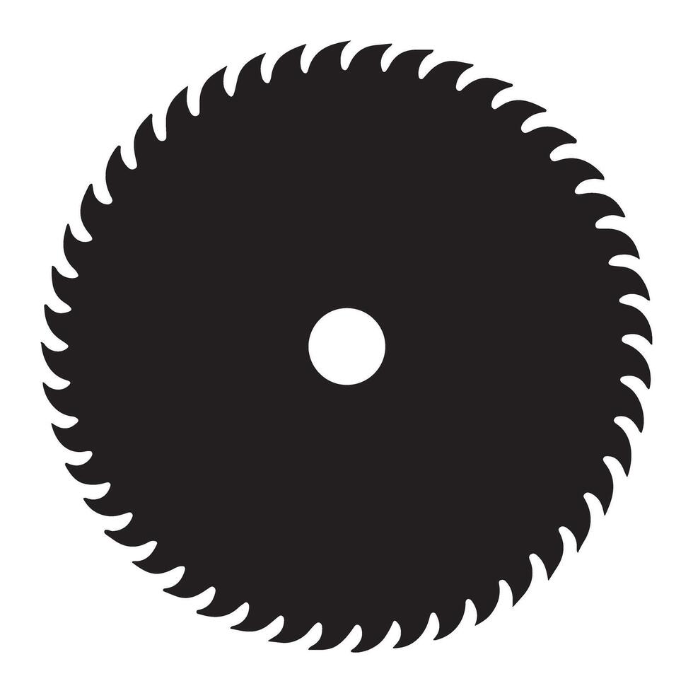 Circular Saw Blade Silhouette Illustration design art vector