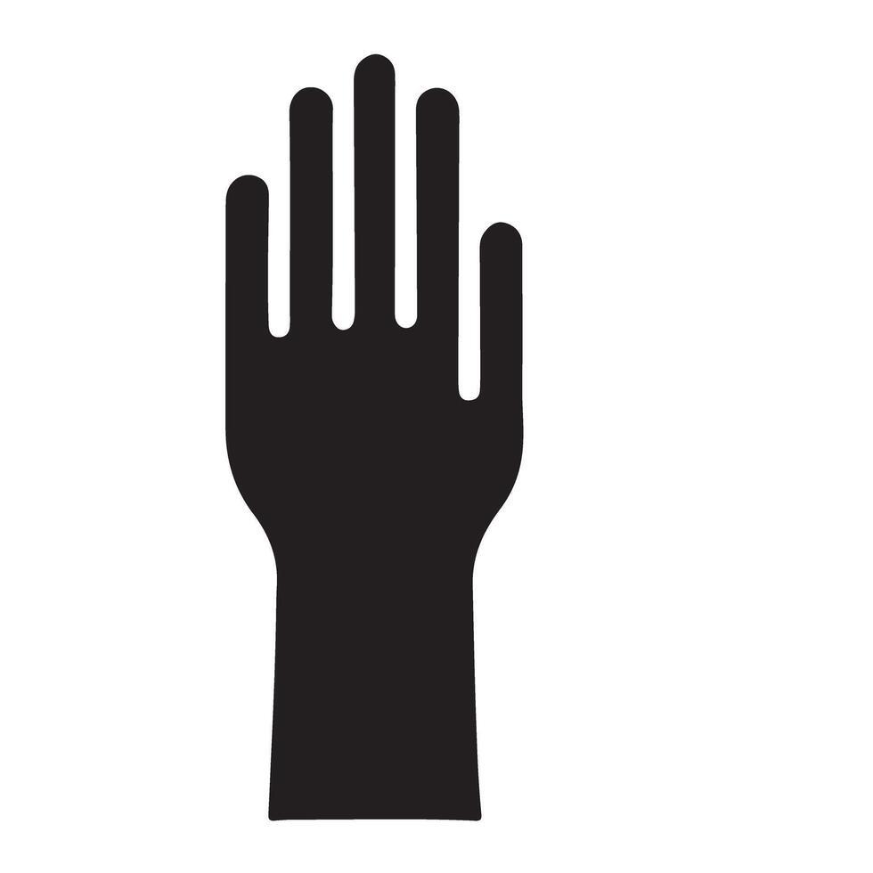 Raised Hand Silhouette Illustration for Voting or Help vector