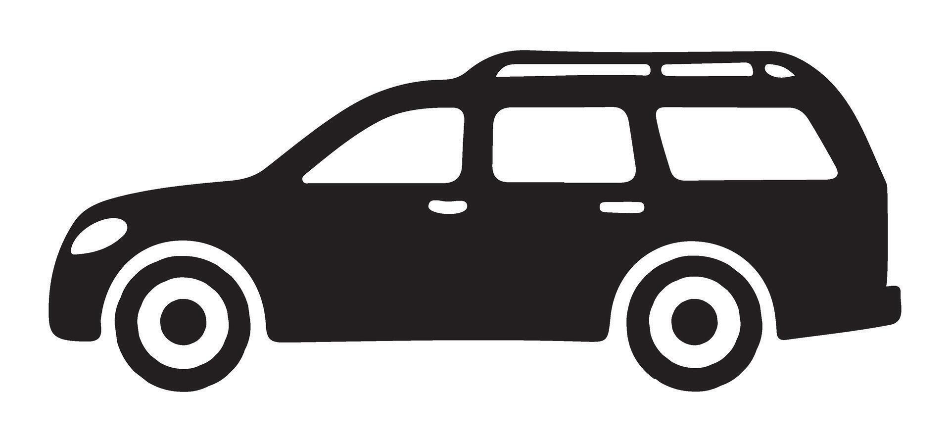 Classic Silhouette of a Station Wagon Car vector