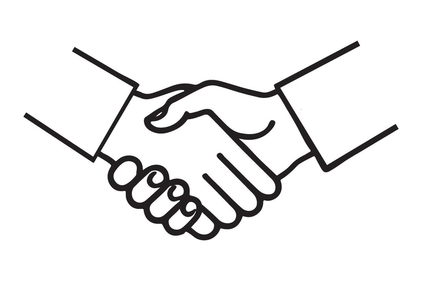 Handshake Symbol Depicting Agreement and Partnership vector