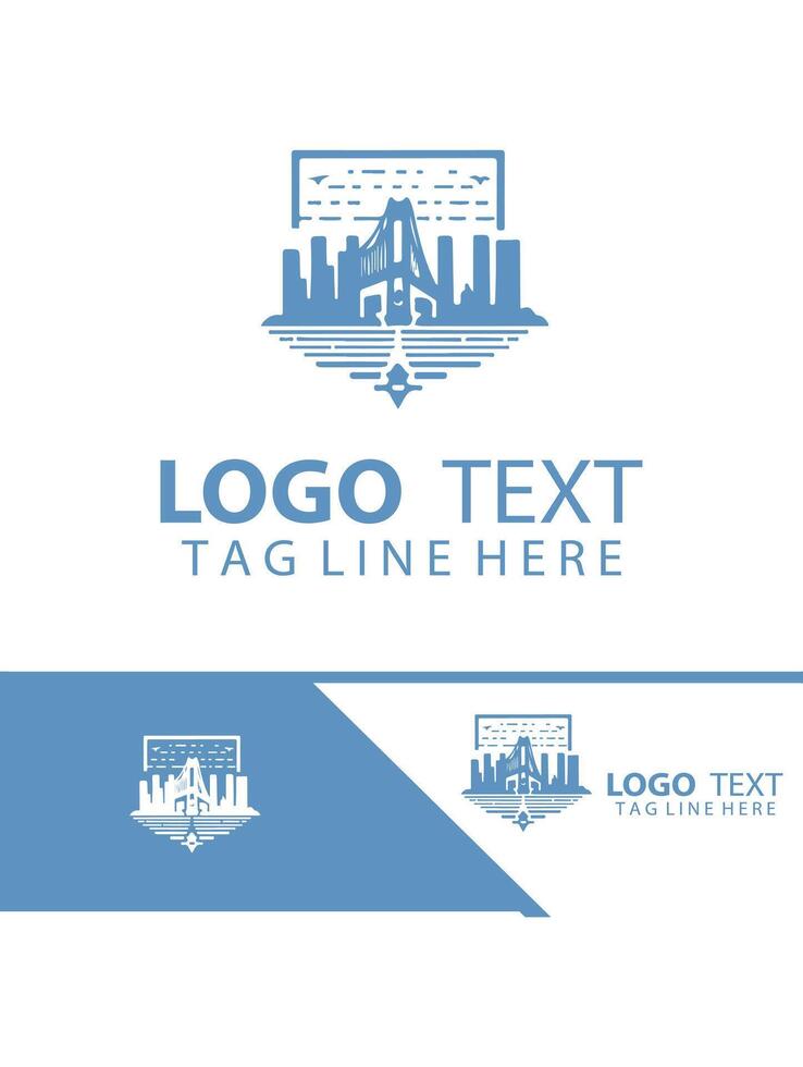 Iron Gate bridge logo vector
