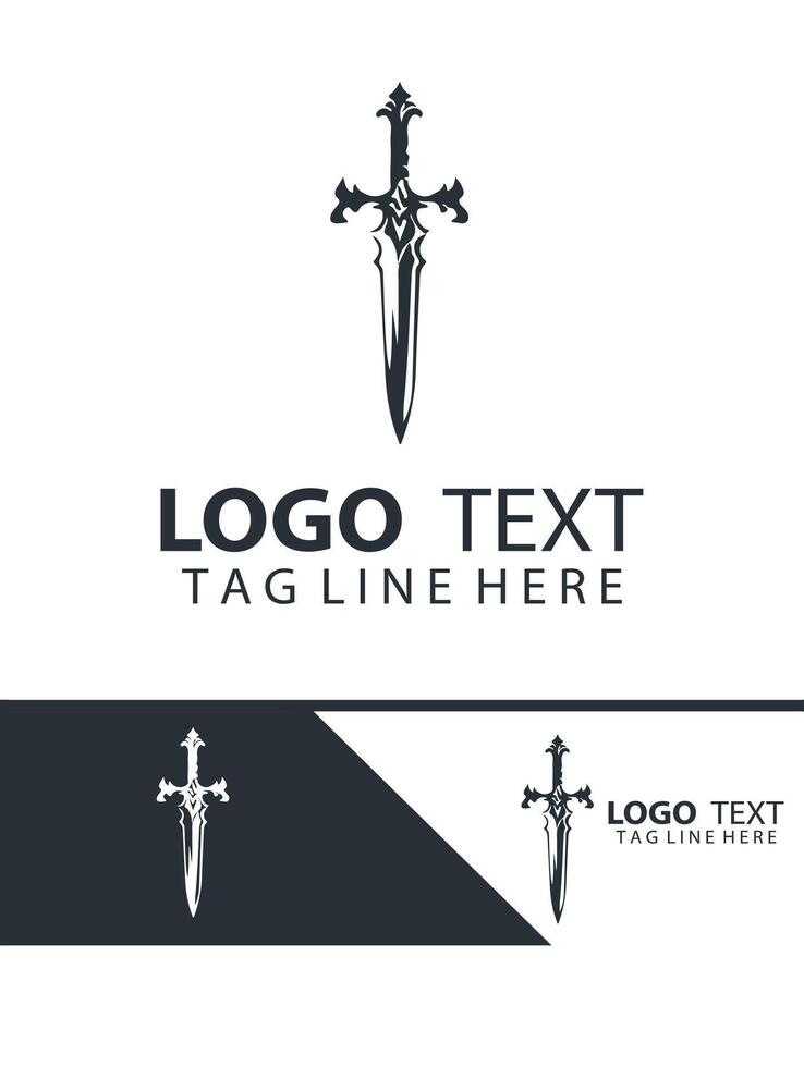 Grimstrike sword logo vector