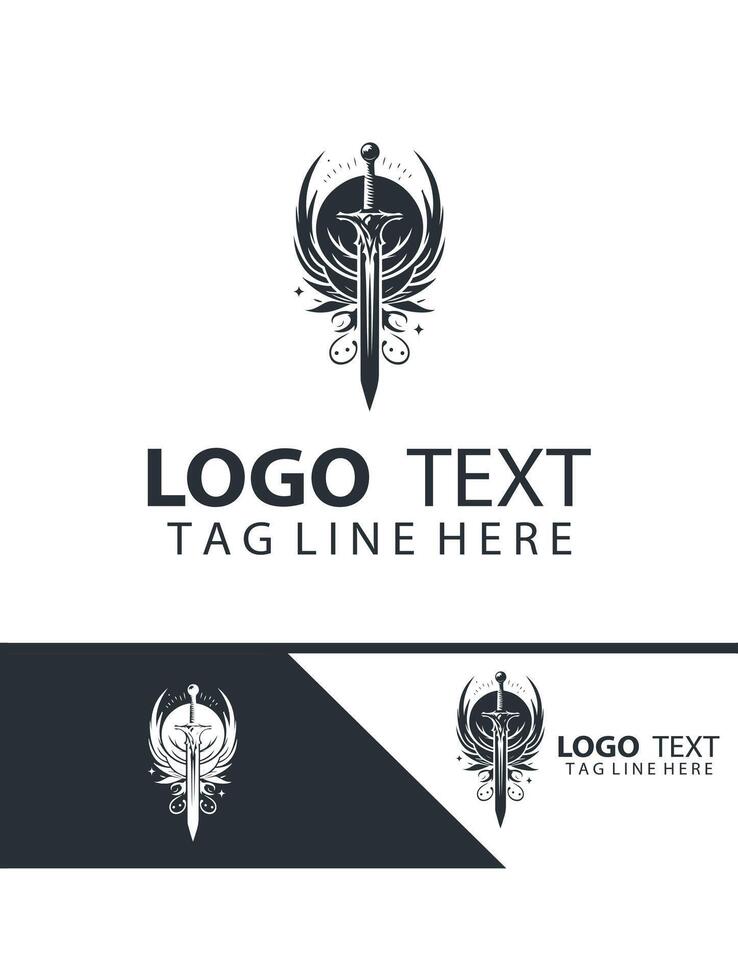 Wolffang Blade sword logo vector