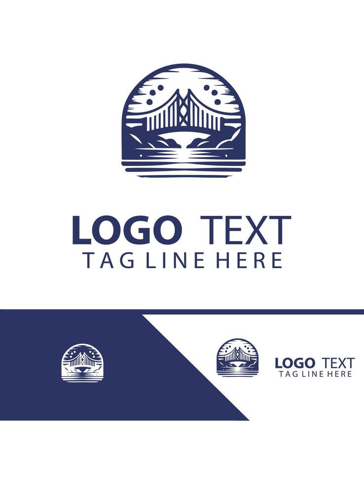 Horizon Crossing bridge logo vector